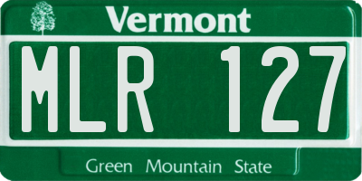 VT license plate MLR127