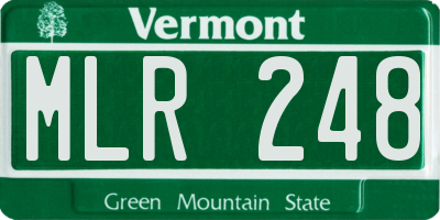 VT license plate MLR248