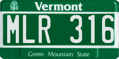 VT license plate MLR316