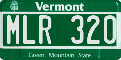 VT license plate MLR320