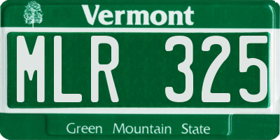 VT license plate MLR325