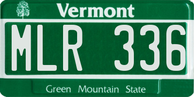 VT license plate MLR336