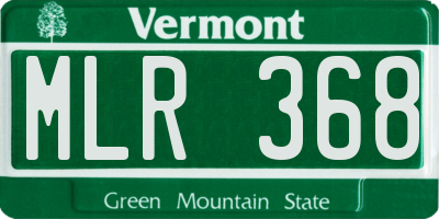 VT license plate MLR368