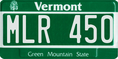 VT license plate MLR450