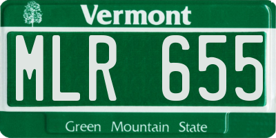 VT license plate MLR655