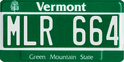 VT license plate MLR664