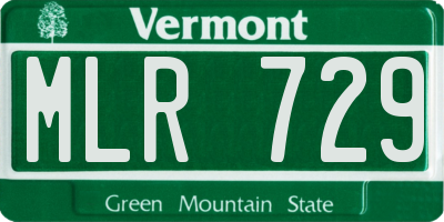VT license plate MLR729