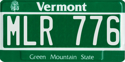 VT license plate MLR776