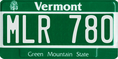 VT license plate MLR780