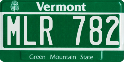 VT license plate MLR782