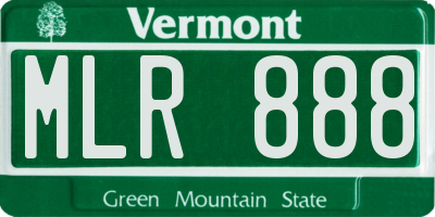 VT license plate MLR888