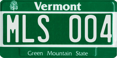VT license plate MLS004