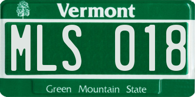 VT license plate MLS018