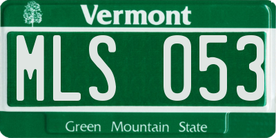 VT license plate MLS053
