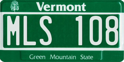 VT license plate MLS108