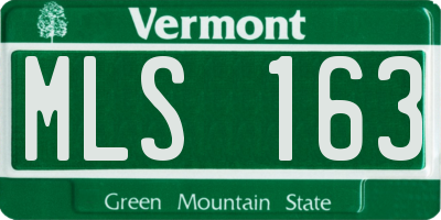 VT license plate MLS163