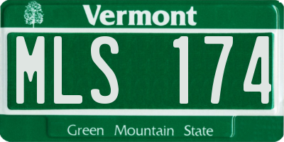 VT license plate MLS174