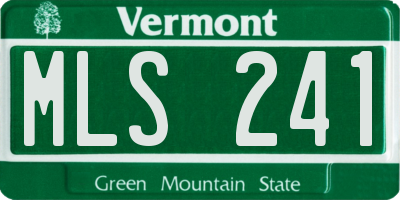 VT license plate MLS241