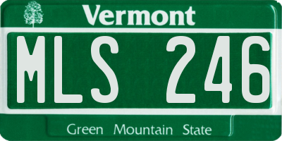 VT license plate MLS246