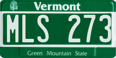 VT license plate MLS273