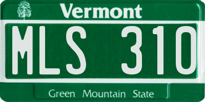 VT license plate MLS310