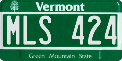 VT license plate MLS424