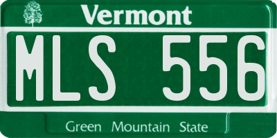 VT license plate MLS556