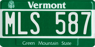 VT license plate MLS587