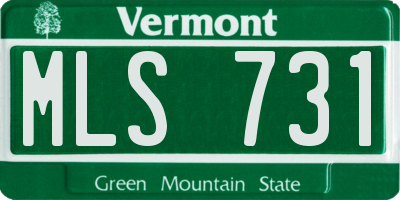 VT license plate MLS731