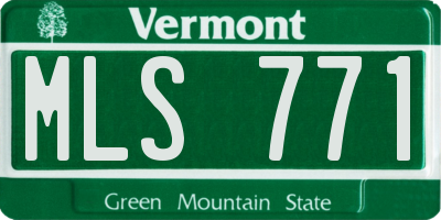 VT license plate MLS771