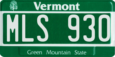 VT license plate MLS930