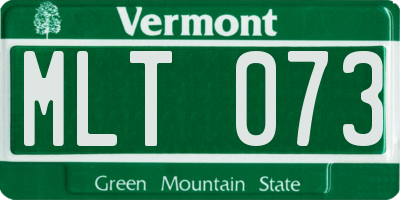 VT license plate MLT073