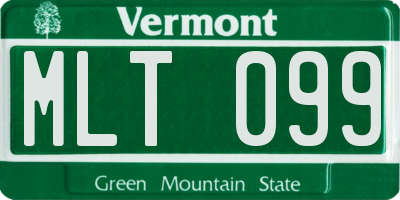 VT license plate MLT099