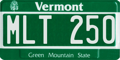 VT license plate MLT250