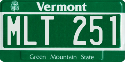 VT license plate MLT251