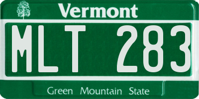 VT license plate MLT283