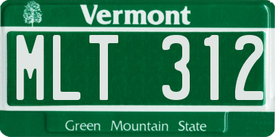 VT license plate MLT312