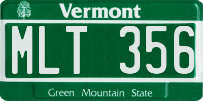 VT license plate MLT356