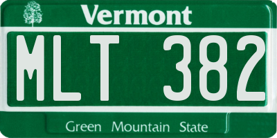 VT license plate MLT382