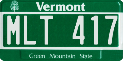 VT license plate MLT417