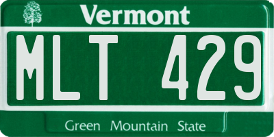 VT license plate MLT429