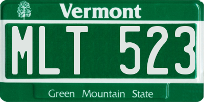 VT license plate MLT523