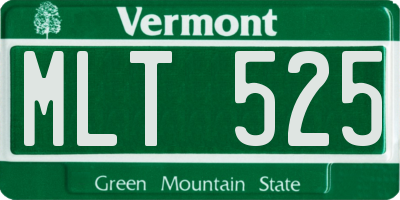 VT license plate MLT525