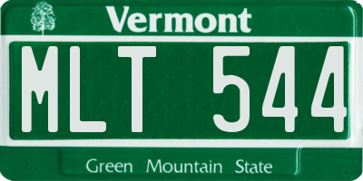 VT license plate MLT544