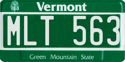 VT license plate MLT563