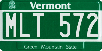 VT license plate MLT572