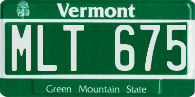 VT license plate MLT675