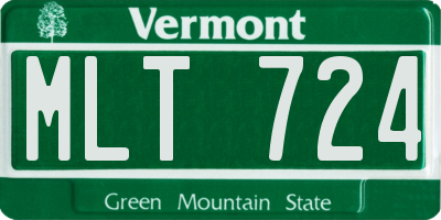 VT license plate MLT724