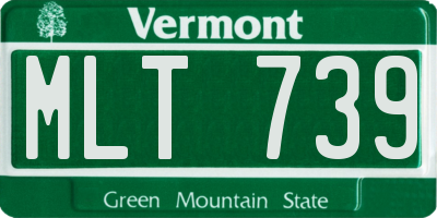 VT license plate MLT739