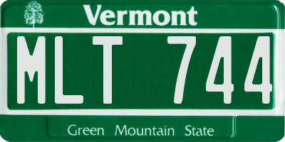 VT license plate MLT744